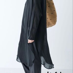 【美品】かぐれ ガーゼロングチュニック