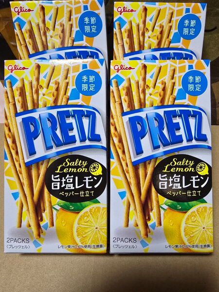 グリコ PRETZ 旨塩レモンペッパー仕立て 4箱 期間限定