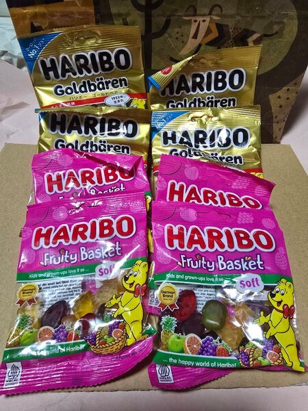 HARIBO ハリボー ゴールドベア 80g×4袋 フルーティーバスケット 45g×4袋
