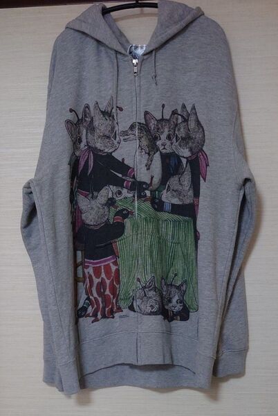 ヒグチユウコさん ボリス雑貨店 パーカーちくま2023年5月表紙 2XL