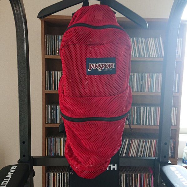 超レア希少 美品 ジャンスポーツ USA製 メッシュリュック jansport
