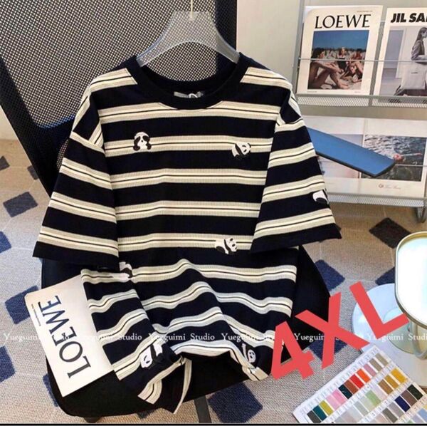 半袖tシャツ レディース ボーダー柄 大きいサイズ カットソー LUGA048