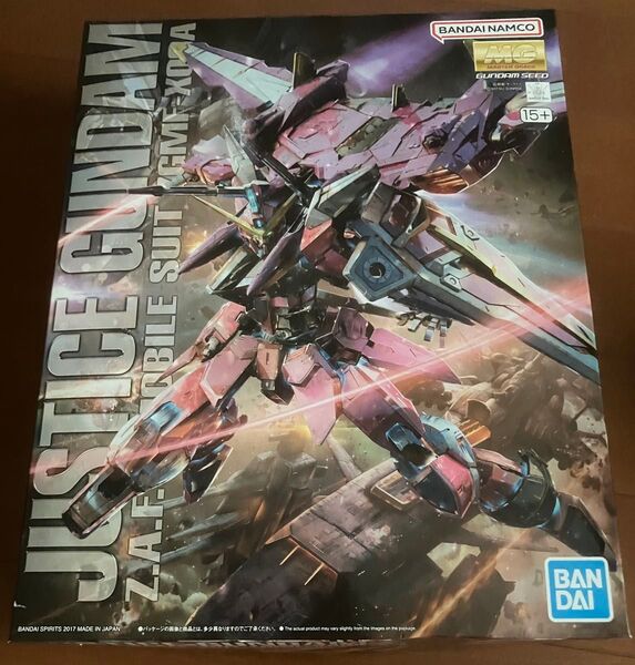 【箱裏テープ止めあり】1/100 MG ZGMF-X09A ジャスティスガンダム 「機動戦士ガンダムSEED」 未組立