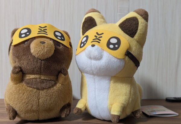 タヌキとキツネ ぬいぐるみ かわいいタヌキとキツネ