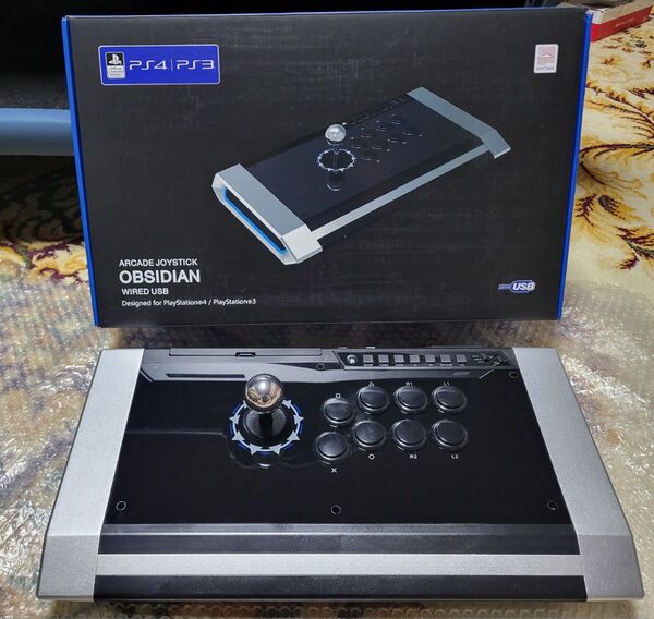 美品 PS3/PS4/PC Qanba Obsidian アーケードスティック