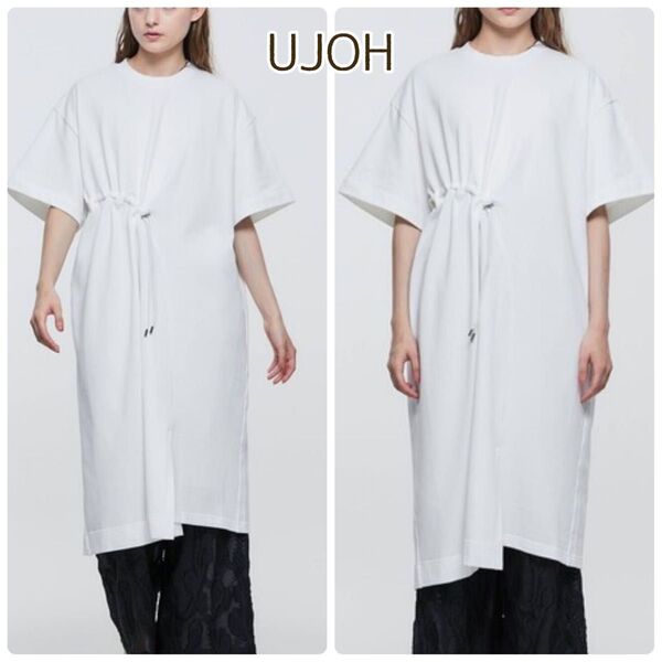 UJOH ウジョー ドローコードワンピース カットソーワンピース スウェット M