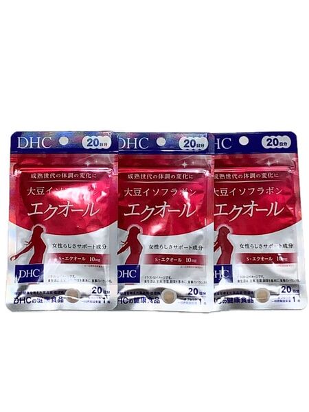 DHC 20日分 3袋 大豆イソフラボン エクオール 20粒