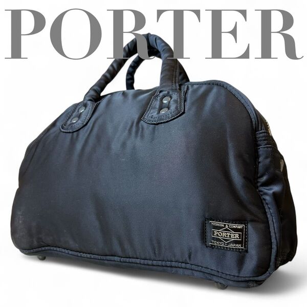 【廃盤品】 PORTER ポーター HEADPORTER ヘッドポーター ミニボストン タンカー アイアンブルー ボストンバッグ