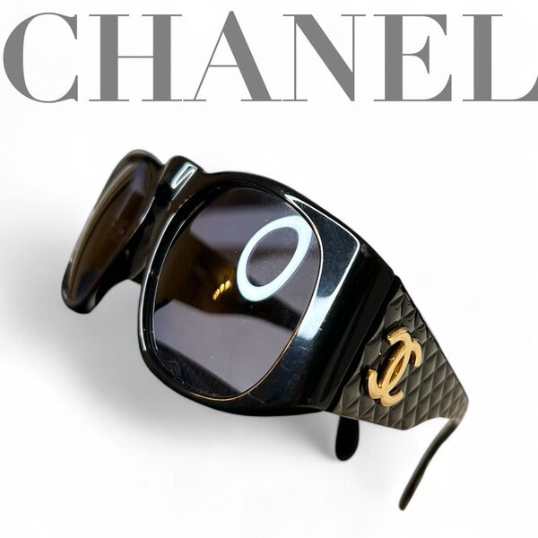 【極美品】 CHANEL シャネル ココマーク マトラッセ サングラス メガネ レディース 01450 夏 ブルーレンズ