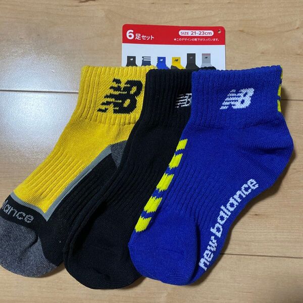 ニューバランス 靴下 クルーソックス 3足セット 21〜23cm
