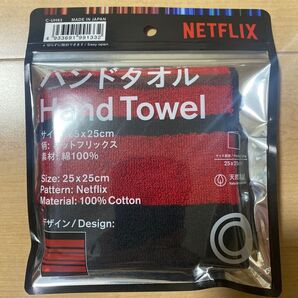 NETFLIX ハンドタオル レッド 未使用 今治タオル
