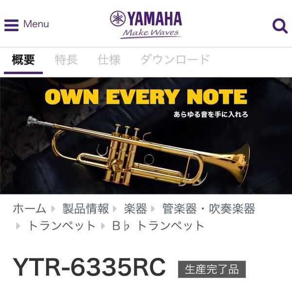 YAMAHA B♭トランペット YTR-6335RC 世界100本限定 生産完了 希少品画像追加 期間限定値下