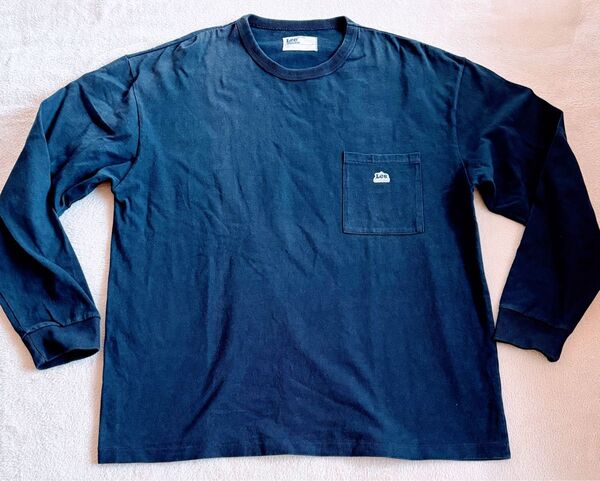 Lee 長袖ポケットTシャツ メンズL ネイビー