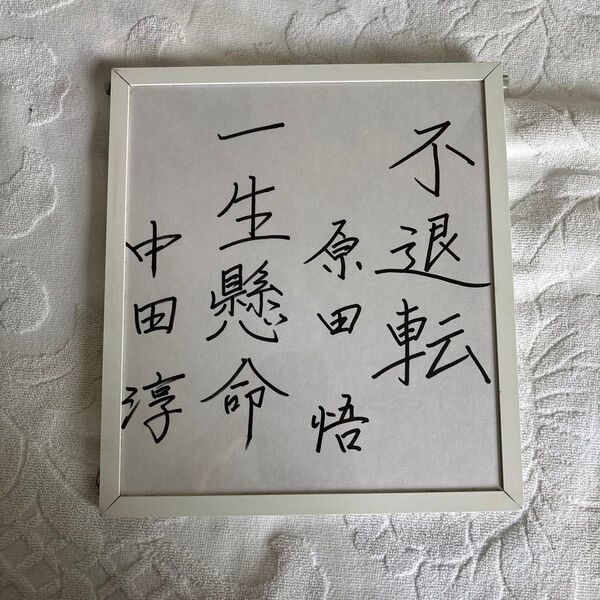 剣道 日本武道館 額縁付き サイン色紙