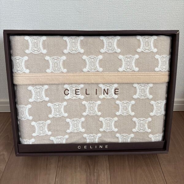 CELINE セリーヌ 綿毛布 ベージュ マカダム シルキータッチ