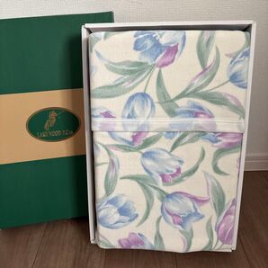 レイクウッドポロクラブ アンジェリーナ 綿毛布 チューリップ柄 140×200cm