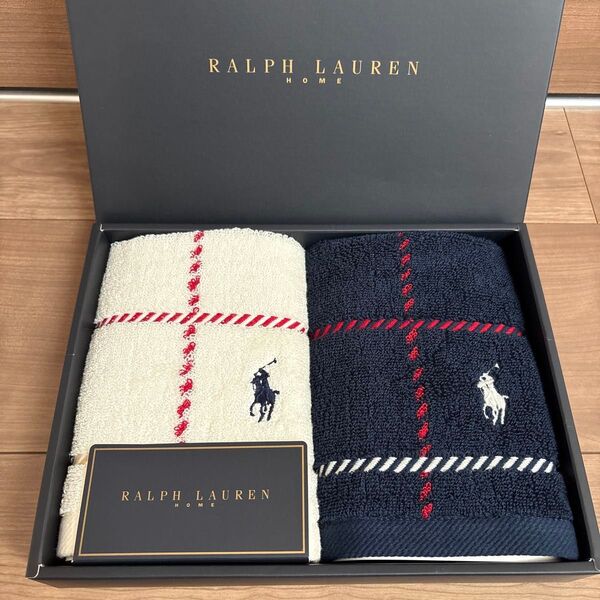 Ralph Lauren ウォッシュタオル 2枚セット ツイルドビータッタソール