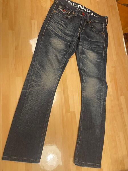 リーバイス507 赤ラッカーボタン ストレートカット デニム W29