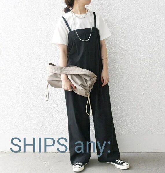 最終値下げ SHIPS any: シップスエニィ〈洗濯機可能〉Iライン セミワイド サロペット