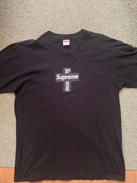 早い者勝ち!Supreme シュプリーム Cross Box Logo Tee クロス ボックス ロゴ Tシャツ ブラック 中古