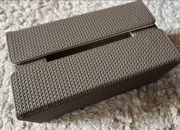 ティッシュボックス リバーシブルボックスティッシュケース グレー×ホワイト