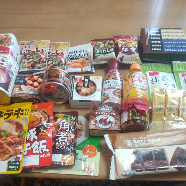 食品まとめて 詰め合わせ 缶詰 コーヒー、抹茶ラテ、調味料、ガトーショコラなど31点セット