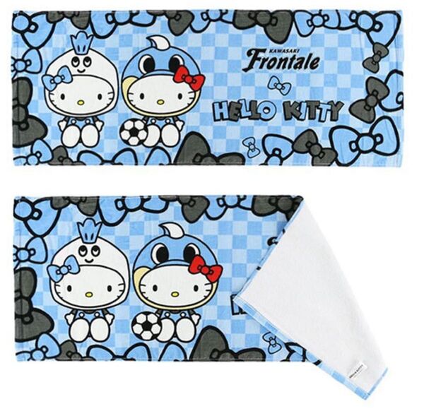 ★新品★川崎フロンターレ HELLO KITTY コラボフェイスタオル サンリオ ハローキティ