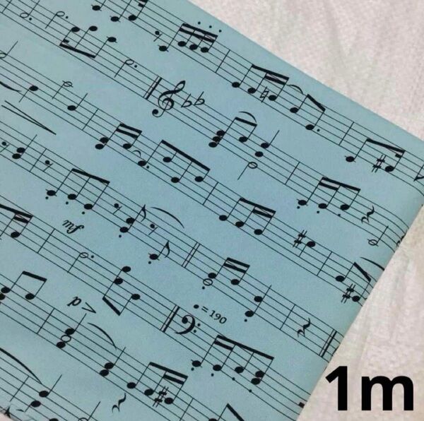 No.232 ⑥【音楽柄】コットン100% オックス生地 ハギレ 1m