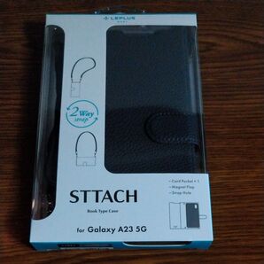 Galaxy A23 5G SC-56C/SCG18 ショルダーストラップ付きPUレザーフラップケース STTACH