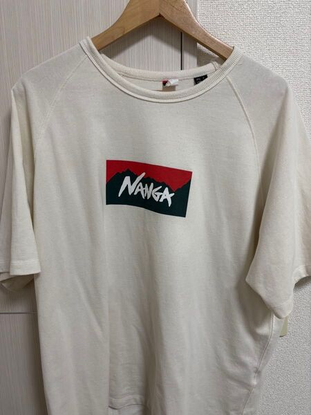ナンガ×タケウチシュンタロウ ボックスロゴTシャツ ホワイト フリーサイズ