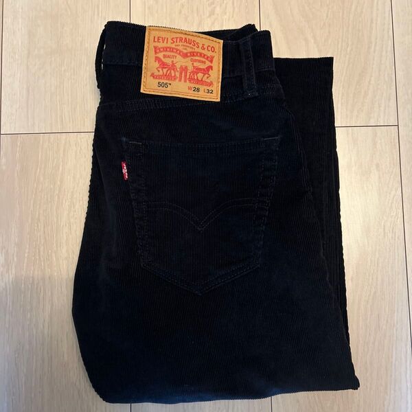 Levi's リーバイス 505 コーデュロイパンツ ブラック (メンズ W28 L32) 古着