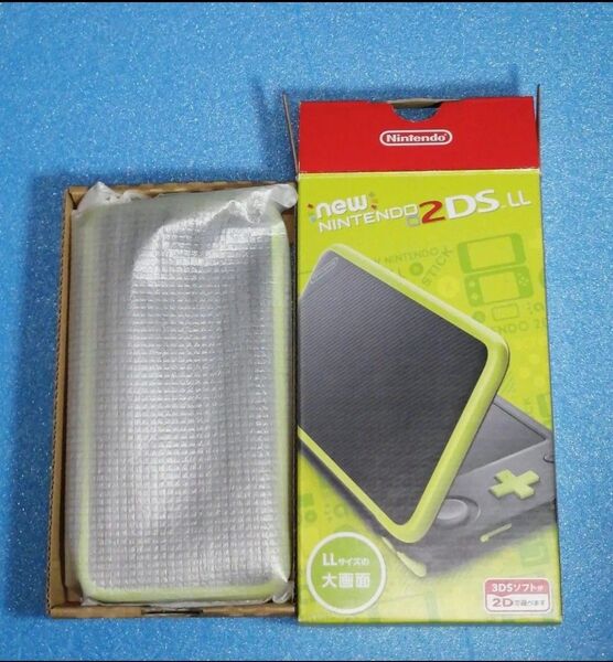 【ジャンク】Newニンテンドー2DS LL ブラック×ライム 通電のみ 充電器付き 任天堂