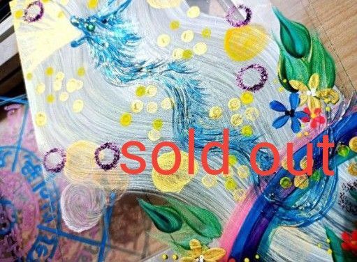 開運絵画 ダブル八角フトマニ図 アクリル2枚セット絵画