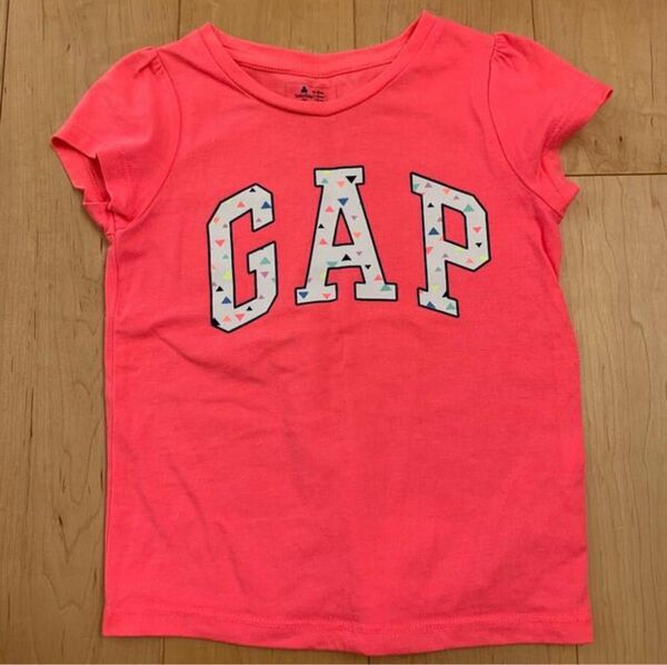 Tシャツ 半袖 110 GAP ピンク 4歳 半袖Tシャツ プリント ロゴTシャツ