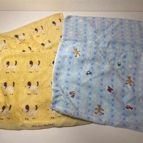 マタノアツコ タオルハンカチ 犬柄 イエロー 未使用