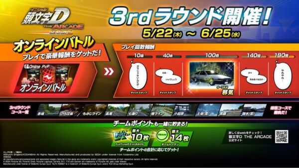 頭文字D The Arcade シーズン5 ラウンド3 報酬代走100戦まで