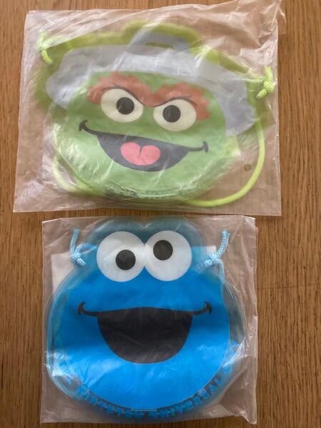 USJ セサミストリート クッキーモンスター & オスカー チケットホルダー 小物入れ パスケース 財布