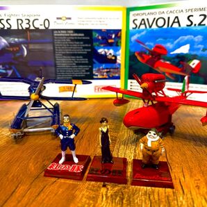 紅の豚 サボイア S.21F 1/48スケール FG-1 カーチス R3C0 FG2 2機セット プラモデル 塗装済み完成品