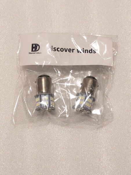 Discover winds S25 【ダブル】直流専用 超高輝度 LEDバルブ 12V 24V 兼用 2個セット