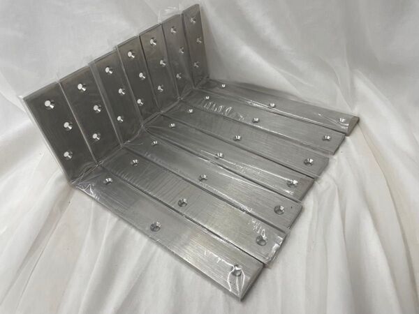 ステンレス製 L字金具 隅金 アングルブラケット 200x100x30mm 7個セット
