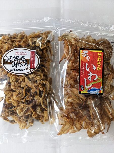 焼ほたてひもと炙りいわしです。
