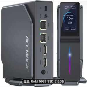LCD付きミニpc 16GB SSD 512GB n97 新品 Windows11