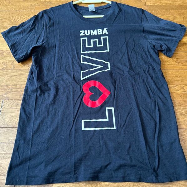 M/Lサイズ【ブラック×ZUMBA LOVE 半袖Tシャツ 】