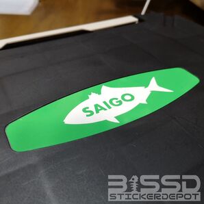 バケットマウス用おさかな型名前ステッカー1枚!魚種50種類!送料込!