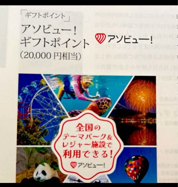 アソビュー 20,000円分 カタログギフト◎ レジャー アウトドア 旅行