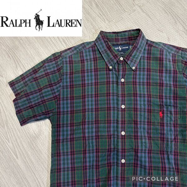90s Ralph Lauren "BLAIRE" B/D シャツSize L ラルフローレン チェック柄