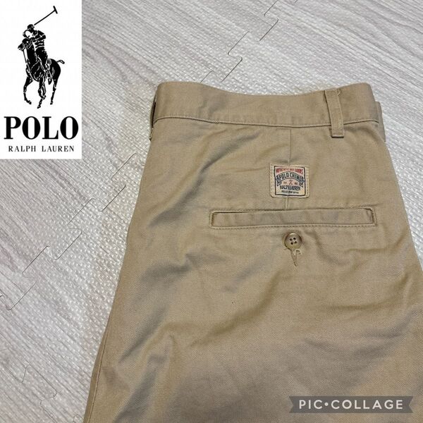 USA製 Ralph Laurenラルフローレン 2タックハーフチノパンツW33