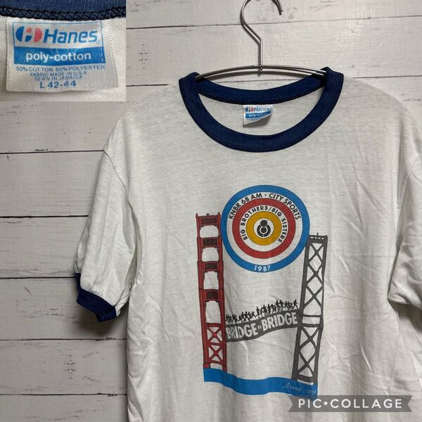 USA製ヘインズ ヴィンテージ リンガー tシャツ
