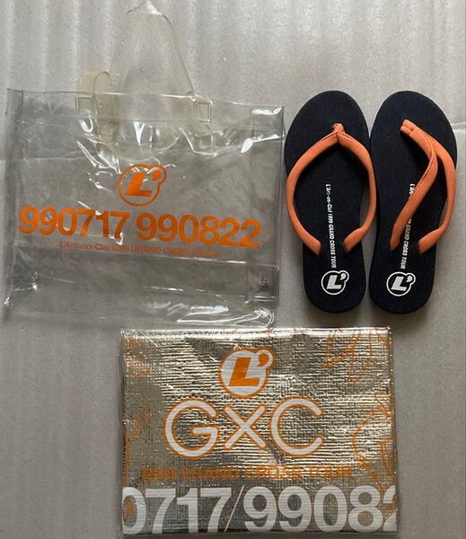 ライブ ツアーグッズ L'arc en Ciel1999 GRAND CROSS TOUR/レジャーシート サンダル クリアバッグ