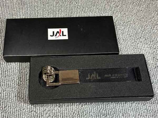 JAL キーホルダー キーリング 本革 日本航空 非売品